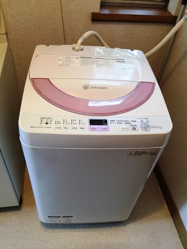 転居のため生活家電品処分します。全自動洗濯機シャープES-GE60N-P