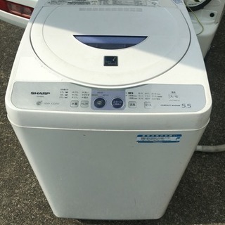 送料込み★SHARP全自動洗濯機ES-55E5-KB中古