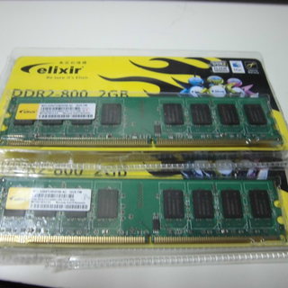 ★中古/elixir　DDR2-800　2GB×2＝合計4GB
