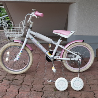 子供用自転車　16インチ　アサヒ　DUALLY GIRL 白ピンク　