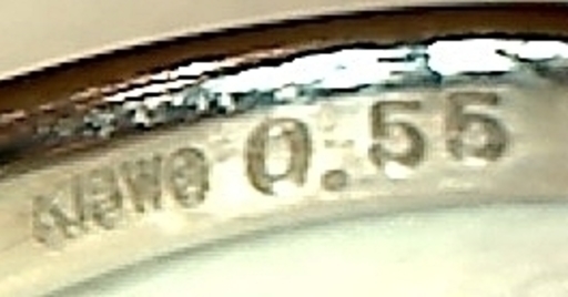 K18 WG ピンキーリング 指輪 フラワーモチーフ 4号 ダイヤ計0.55ct ケース 保証書付き ホワイトゴールド 中古品