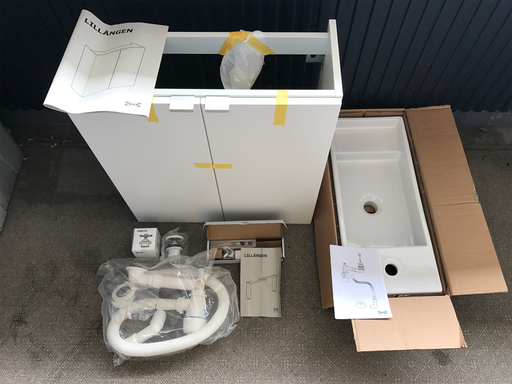 新品洗面台　IKEA　水栓無し　リルオンゲン