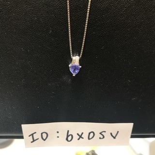 タンザナイト 1.17ct メレダイヤ pt900 pt850 ネックレス ペンダント 中古
