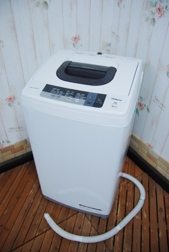 【美品/女性使用】HITACHI 日立 全自動洗濯機 NW-5WR 5kg 2015年製