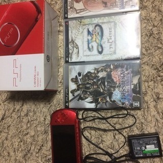 【取引中】PSP-3000 レッド ジャンク品