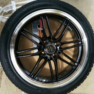 値下げしました！美品！205/40ZR17 ホイールタイヤ４本セット 205/40R17 17インチ タイヤホイールセット 4穴