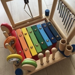 木のおもちゃ  たいこ  木琴  トライアングル すず  楽器