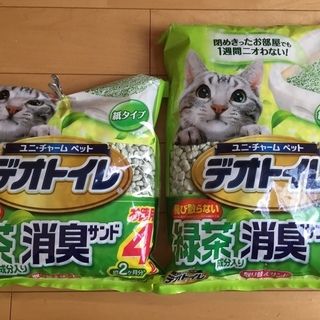 【猫砂】  デオトイレ 緑茶成分入り消臭サンド  4L