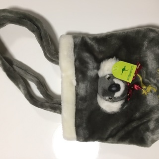 （未使用）ふわふわベルベット調のコアラのバッグ