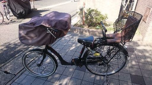 アサヒサイクルの3人乗り自転車です。点検済み。前後輪2017年6・7月に交換済みです。