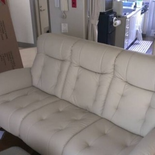 3人掛けハイバックソファー（合皮）