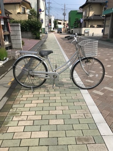 BS26インチママチヤリ,　シルバー、ペイント済　篭。グリップ新品