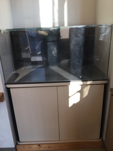 オーバーフロー 中古アクリル規格水槽　3重管　90×45×45　水槽台セット