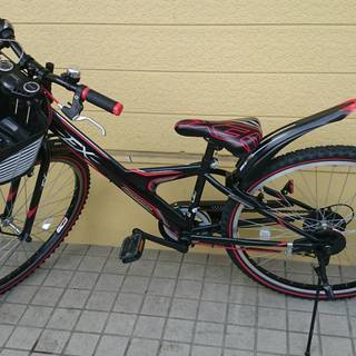 美品 ブリヂストン 自転車 EXJ66 ジュニア ブラック レッド 26インチ BRIDGESTONE 子供用自転車 ブリヂストン クロスファイヤー
