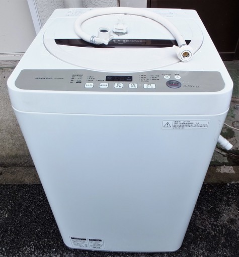 ☆\tシャープ SHARP ES-GE45R 4.5kg 風乾燥機能搭載全自動洗濯機◆高濃度洗浄