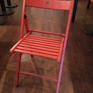 IKEA イケア 折りたたみ椅子 チェアー 赤