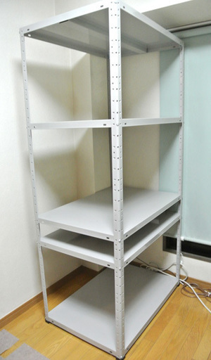 耐荷重150kg ワンボルトタイプ　スチールラック　5段
