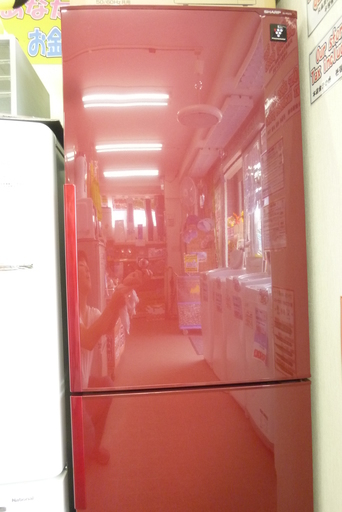 SHARP 270L プラズマクラスター 2ドア 冷凍冷蔵庫 SJ-PD27X-R