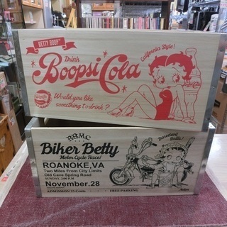 BETTY BOOP　ウッドボックス　Lサイズ　アウトレット品