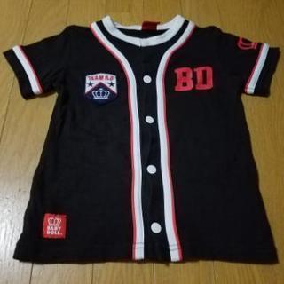 110cm　BABY DOLL　野球ユニフォーム風Tシャツ