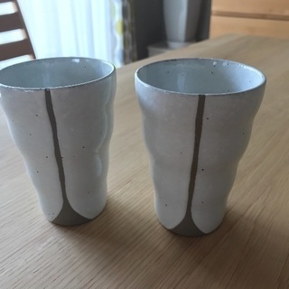 【陶器】未使用♡渋い陶器グラス