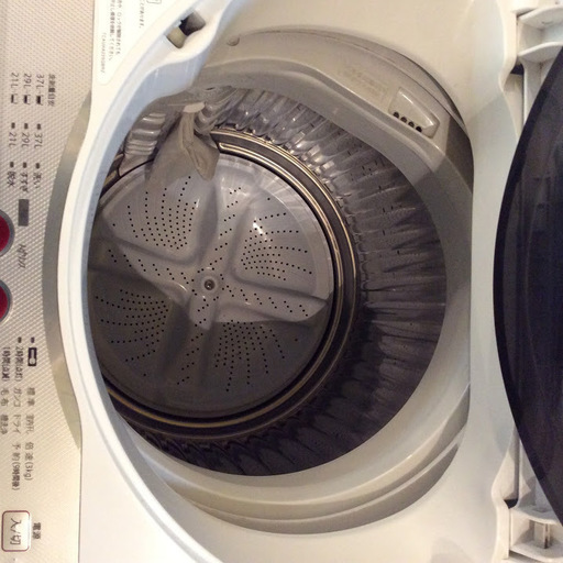 【期間限定30％OFF・全国送料無料・半年保証】洗濯機 SHARP ES-GE55K-B 中古
