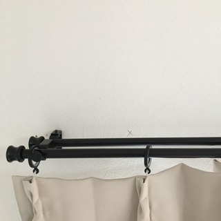 カーテンレール ブラック 2連 ロング3m Pippi0115 つくばの家具の中古あげます 譲ります ジモティーで不用品の処分