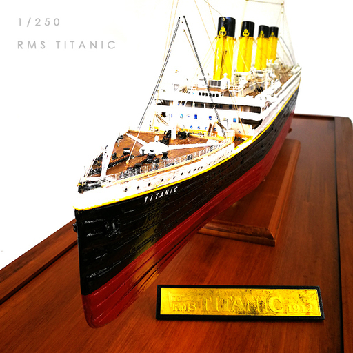 特注アクリルケース付き 1/250 RMS TITANIC 週刊タイタニック 完成品 ファイル 冊子付き アシェット 模型 キット 客船
