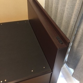 ガス圧式 収納ベッド 宮付き ハイタイプ セミダブルベッドリフトアップベッド ベッドフレーム メビウス