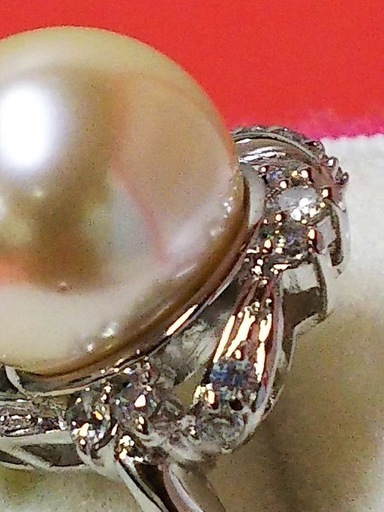 指輪 Winkpearl ウィンクパール リング ホワイトパール シルバー925 球体サイズ14mm リングサイズ17mm 13号 Kanamomo 門沢橋のアクセサリー 指輪 の中古 古着あげます 譲ります ジモティーで不用品の処分