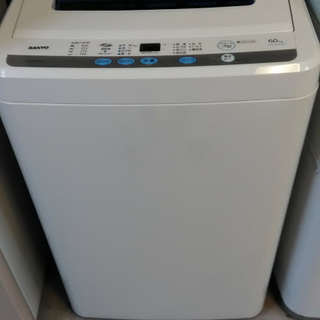 期間限定30％OFF・全国送料無料・半年保証】洗濯機 SANYO ASW-60D 中古 ...