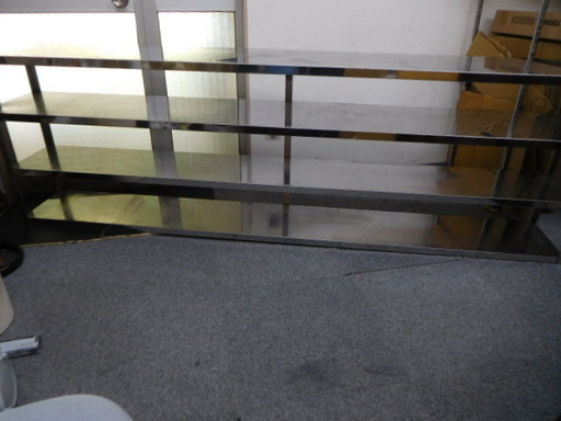ステンレス製 吊り棚 4段ラック 幅2400mm×奥行370mm×高さ750mm