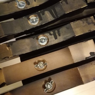 撞木　木製　衣桁　反物掛け　和服掛け　展示用ハンガー　小型　11個　まとめ売り