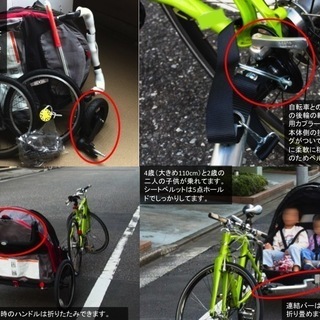 バギー利用できる自転車チャイルドトレーラー「Schwinn Joyrider」（対応乗員２名）