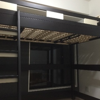 ロフトベッド(木製、宮、ライト、コンセント2口付)