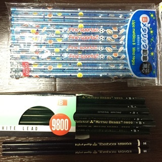 【未使用】鉛筆22本(三菱、トンボ、ダイソー)