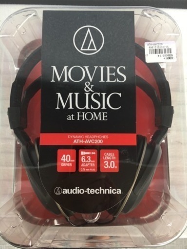 新品 未使用ヘッドフォン オーディオテクニカ ATH-AVC200