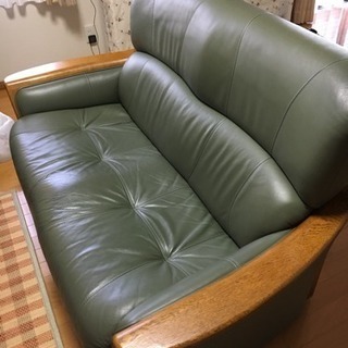 牛革ソファ 2つセット