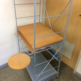 ○○○ 無印良品 パソコンラック スチールユニットシェルフ キャスター