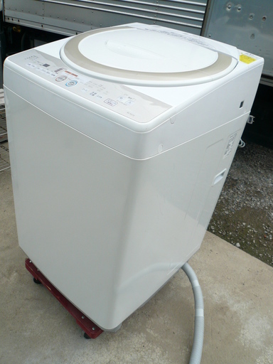 【特価】シャープ 7.0kg 洗濯乾燥機（ゴールド系）穴なし槽 カビぎらい ES-TG73