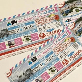 よみうりランドプール入場券２枚セット