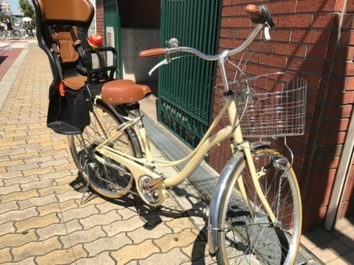 自転車 後ろ子供乗せ付き
