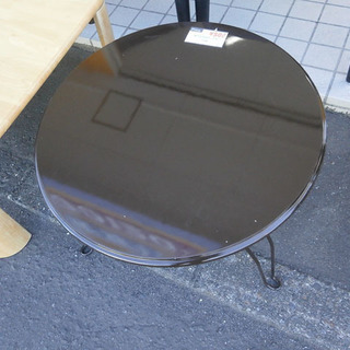 札幌 引き取り 折りたたみ テーブル/ちゃぶ台 こげ茶 鏡面 格安