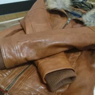 AVIREX 本革ジャケットフード＆保護スプレー付き