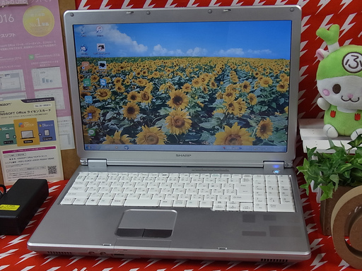 【完全整備済み】サクサク使える/テンキー付き/無線Wi-Fi/Win7/最新オフィス/初心者/安心サポート/シャープ