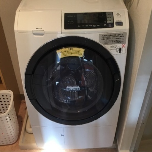日立 HITACHI ドラム型洗濯機 ヒートリサイクル 風アイロン ビッグドラム スリム BD-SG110AL