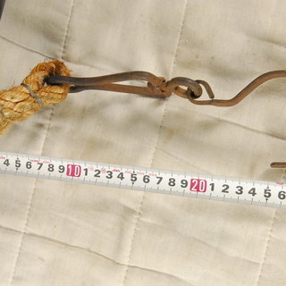 特大 94cm 囲炉裏 魚 自在鉤 魚型 横木 鯉 自在鍵 囲炉裏 古民具 魚