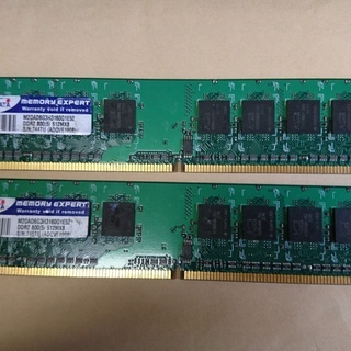 【取引中】デスクトップ用メモリーＤＤＲ2　８００　５１２ＭＢ　２枚