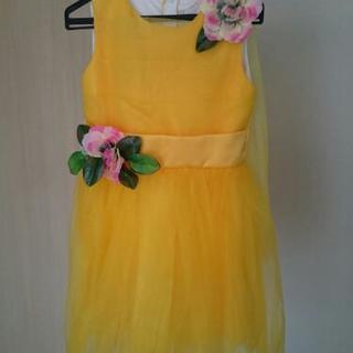 女の子ドレス ① 黄色 120-130cm