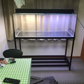 最終値下げ120cmアクリル水槽 水槽台 ライト